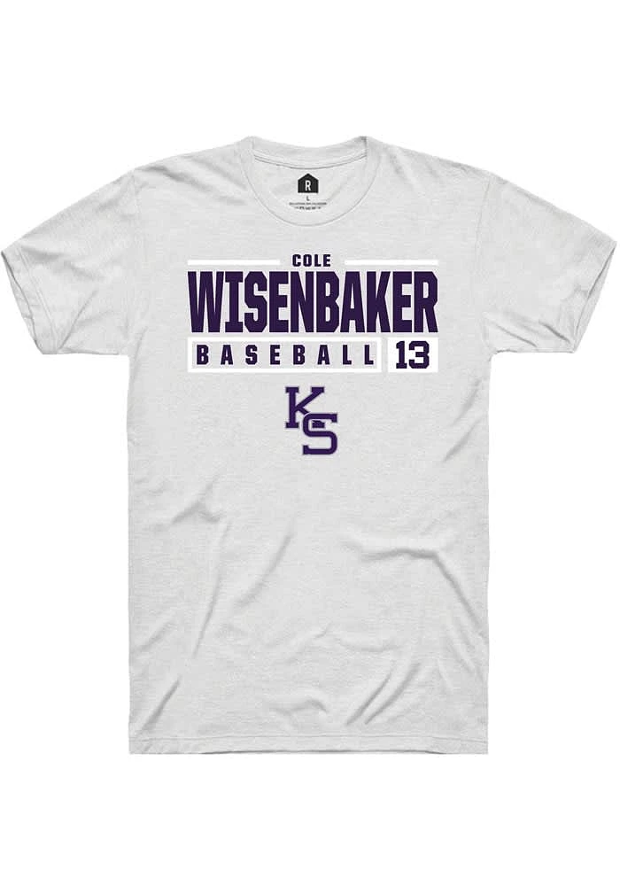 Cole Wisenbaker K-State Wildcats Rally NIL Stacked Box Short Sleeve T Shirt