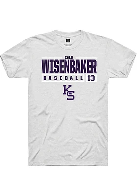 Cole Wisenbaker K-State Wildcats Rally NIL Stacked Box Short Sleeve T Shirt
