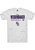 Cole Wisenbaker K-State Wildcats Rally NIL Stacked Box Short Sleeve T Shirt