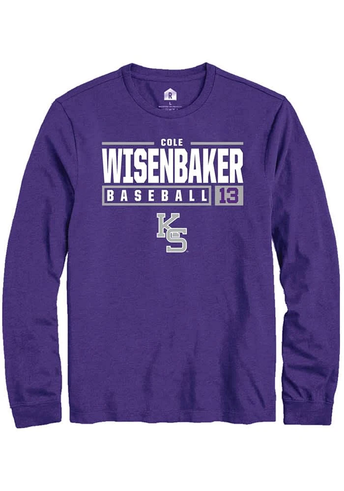 Cole Wisenbaker K-State Wildcats Rally NIL Stacked Box Long Sleeve T Shirt