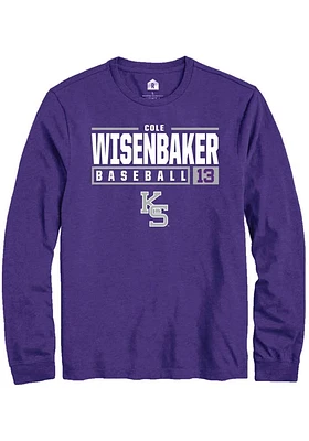 Cole Wisenbaker K-State Wildcats Rally NIL Stacked Box Long Sleeve T Shirt