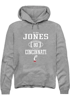 Elijah Jones  Rally Cincinnati Bearcats Mens Graphite NIL Sport Icon Long Sleeve Hoodie