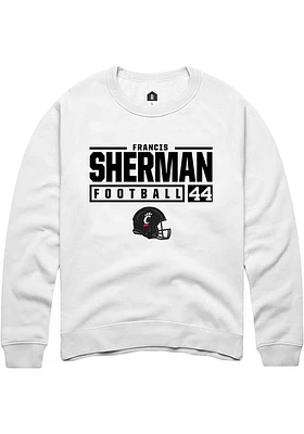 Francis Sherman Rally Cincinnati Bearcats Mens NIL Stacked Box Long Sleeve Crew Sweatshir