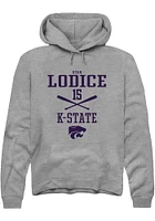 Kyan Lodice  Rally K-State Wildcats Mens Graphite NIL Sport Icon Long Sleeve Hoodie