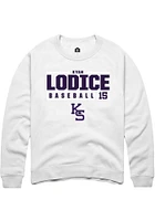 Kyan Lodice Rally K-State Wildcats Mens NIL Stacked Box Long Sleeve Crew Sweatshirt