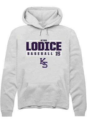 Kyan Lodice Rally K-State Wildcats Mens NIL Stacked Box Long Sleeve Hoodie