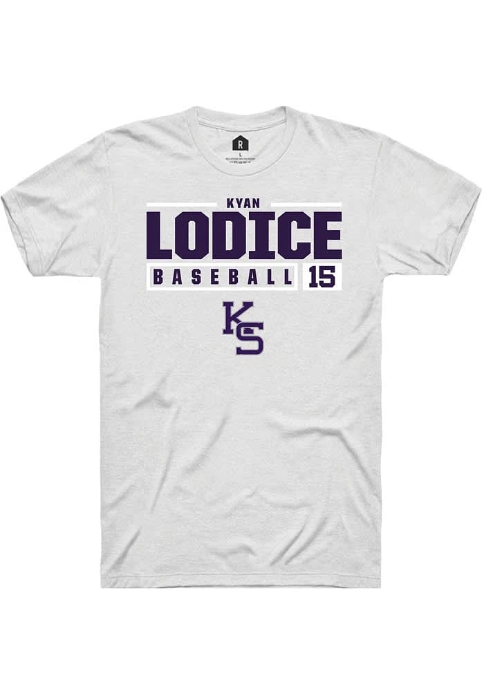 Kyan Lodice K-State Wildcats Rally NIL Stacked Box Short Sleeve T Shirt