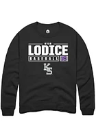 Kyan Lodice Rally K-State Wildcats Mens NIL Stacked Box Long Sleeve Crew Sweatshirt