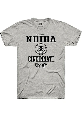 Alliance Ndiba  Cincinnati Bearcats Ash Rally NIL Sport Icon Short Sleeve T Shirt