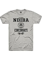 Alliance Ndiba  Cincinnati Bearcats Ash Rally NIL Sport Icon Short Sleeve T Shirt