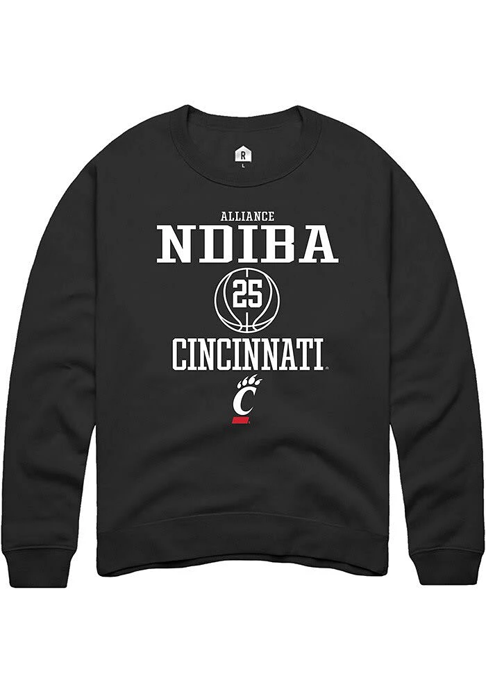 Alliance Ndiba Rally Cincinnati Bearcats Mens NIL Sport Icon Long Sleeve Crew Sweatshirt