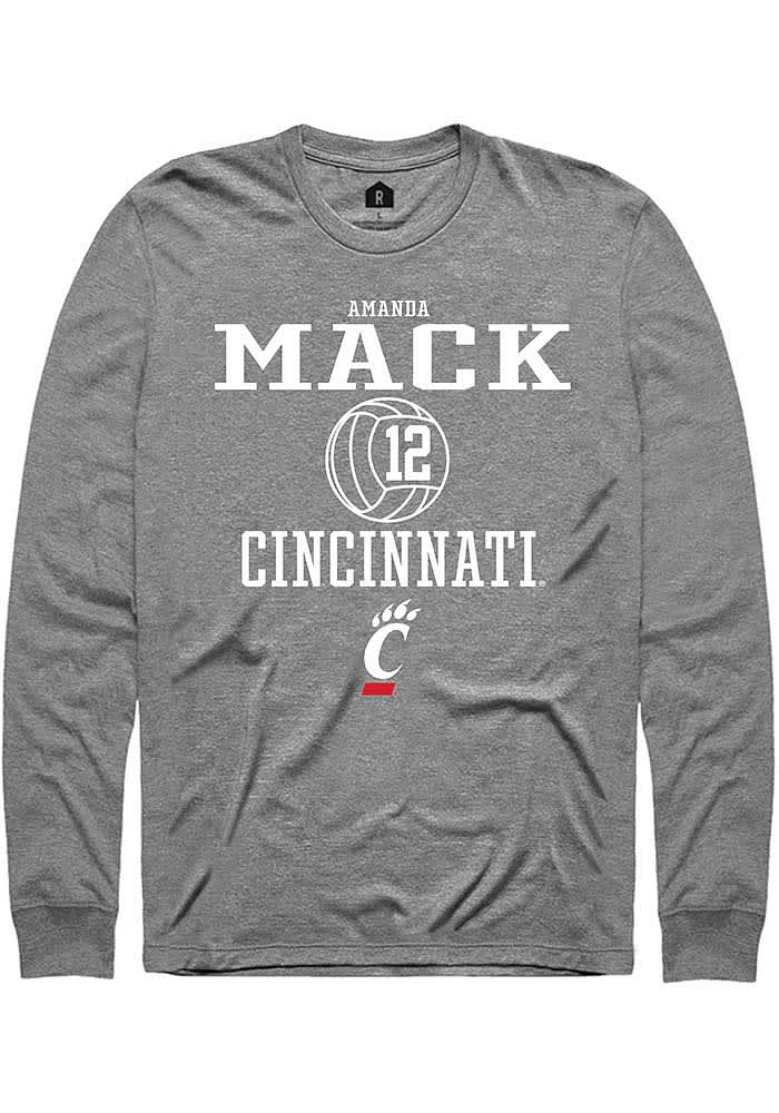 Amanda Mack  Cincinnati Bearcats Graphite Rally NIL Sport Icon Long Sleeve T Shirt