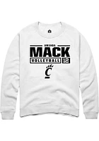 Amanda Mack Rally Cincinnati Bearcats Mens NIL Stacked Box Long Sleeve Crew Sweatshirt