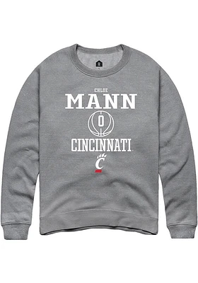 Chloe Mann  Rally Cincinnati Bearcats Mens Graphite NIL Sport Icon Long Sleeve Crew Sweatshirt