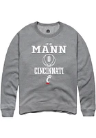 Chloe Mann  Rally Cincinnati Bearcats Mens Graphite NIL Sport Icon Long Sleeve Crew Sweatshirt