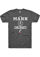 Chloe Mann  Cincinnati Bearcats Dark Grey Rally NIL Sport Icon Short Sleeve T Shirt