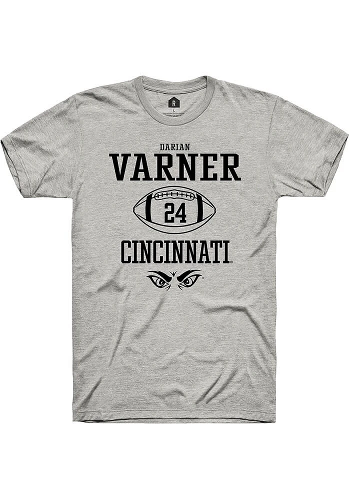 Darian Varner  Cincinnati Bearcats Ash Rally NIL Sport Icon Short Sleeve T Shirt