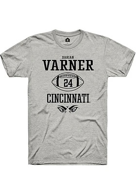 Darian Varner  Cincinnati Bearcats Ash Rally NIL Sport Icon Short Sleeve T Shirt