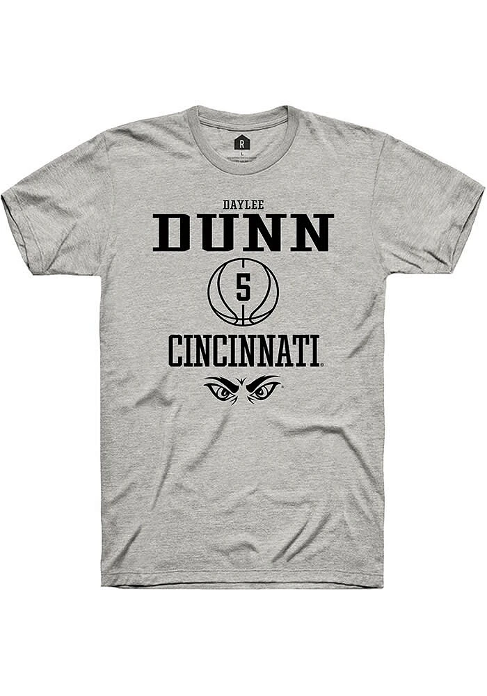 Daylee Dunn  Cincinnati Bearcats Ash Rally NIL Sport Icon Short Sleeve T Shirt