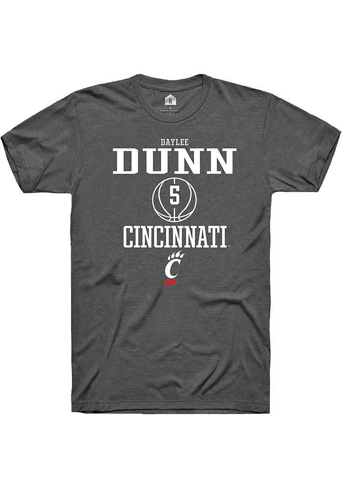 Daylee Dunn  Cincinnati Bearcats Dark Grey Rally NIL Sport Icon Short Sleeve T Shirt