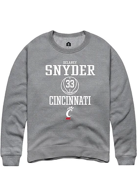 Delaney Snyder  Rally Cincinnati Bearcats Mens Graphite NIL Sport Icon Long Sleeve Crew Sweatshi..