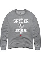 Delaney Snyder  Rally Cincinnati Bearcats Mens Graphite NIL Sport Icon Long Sleeve Crew Sweatshi..