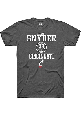 Delaney Snyder  Cincinnati Bearcats Dark Grey Rally NIL Sport Icon Short Sleeve T Shirt