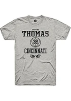 Destiny Thomas  Cincinnati Bearcats Ash Rally NIL Sport Icon Short Sleeve T Shirt