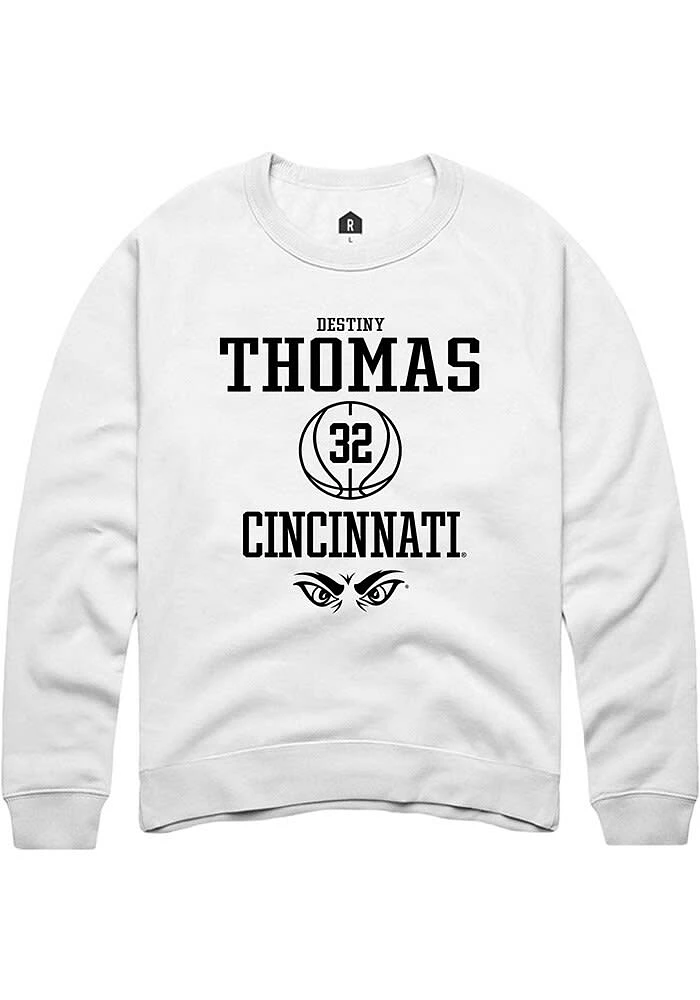 Destiny Thomas Rally Cincinnati Bearcats Mens NIL Sport Icon Long Sleeve Crew Sweatshirt