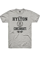 Tineya Hylton  Cincinnati Bearcats Ash Rally NIL Sport Icon Short Sleeve T Shirt