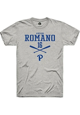 Adriana Romano  Pitt Panthers Ash Rally NIL Sport Icon Short Sleeve T Shirt