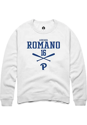 Adriana Romano Rally Pitt Panthers Mens NIL Sport Icon Long Sleeve Crew Sweatshirt