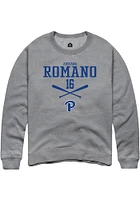 Adriana Romano  Rally Pitt Panthers Mens Graphite NIL Sport Icon Long Sleeve Crew Sweatshirt