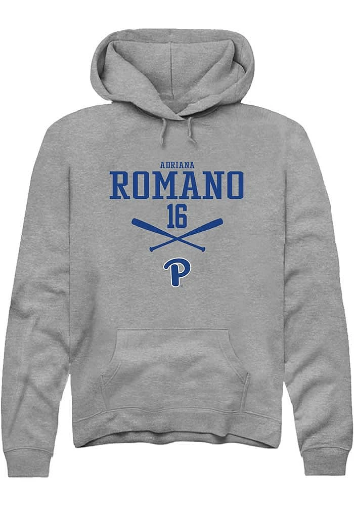 Adriana Romano Rally Pitt Panthers Mens Graphite NIL Sport Icon Long Sleeve Hoodie