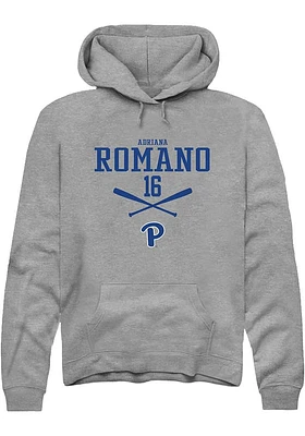 Adriana Romano  Rally Pitt Panthers Mens Graphite NIL Sport Icon Long Sleeve Hoodie