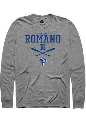 Adriana Romano  Pitt Panthers Graphite Rally NIL Sport Icon Long Sleeve T Shirt