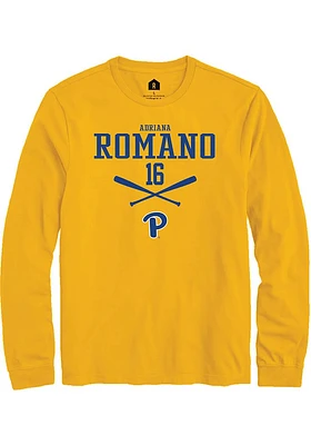 Adriana Romano  Pitt Panthers Gold Rally NIL Sport Icon Long Sleeve T Shirt