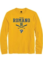 Adriana Romano  Pitt Panthers Gold Rally NIL Sport Icon Long Sleeve T Shirt