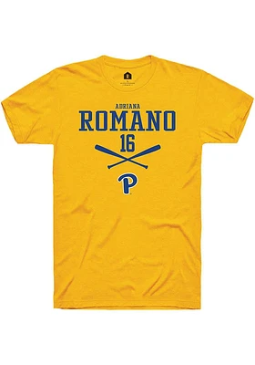 Adriana Romano  Pitt Panthers Gold Rally NIL Sport Icon Short Sleeve T Shirt