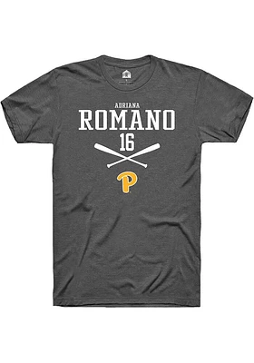 Adriana Romano  Pitt Panthers Dark Grey Rally NIL Sport Icon Short Sleeve T Shirt