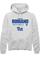 Adriana Romano Rally Pitt Panthers Mens NIL Stacked Box Long Sleeve Hoodie