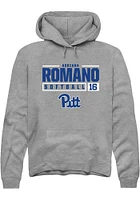 Adriana Romano  Rally Pitt Panthers Mens Graphite NIL Stacked Box Long Sleeve Hoodie
