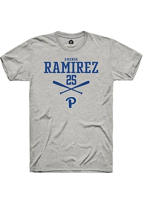 Amanda Ramirez  Pitt Panthers Ash Rally NIL Sport Icon Short Sleeve T Shirt