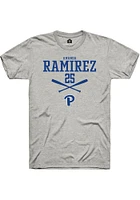 Amanda Ramirez  Pitt Panthers Ash Rally NIL Sport Icon Short Sleeve T Shirt