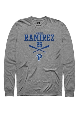 Amanda Ramirez  Pitt Panthers Graphite Rally NIL Sport Icon Long Sleeve T Shirt