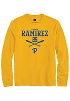 Amanda Ramirez  Pitt Panthers Gold Rally NIL Sport Icon Long Sleeve T Shirt