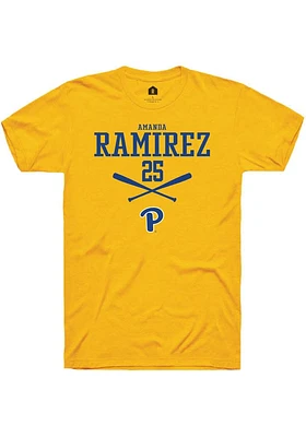 Amanda Ramirez  Pitt Panthers Gold Rally NIL Sport Icon Short Sleeve T Shirt