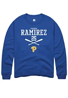 Amanda Ramirez Rally Pitt Panthers Mens NIL Sport Icon Long Sleeve Crew Sweatshirt