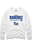 Amanda Ramirez Rally Pitt Panthers Mens NIL Stacked Box Long Sleeve Crew Sweatshirt