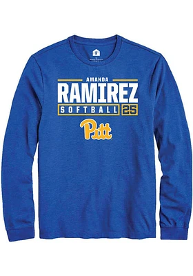 Amanda Ramirez  Pitt Panthers Blue Rally NIL Stacked Box Long Sleeve T Shirt